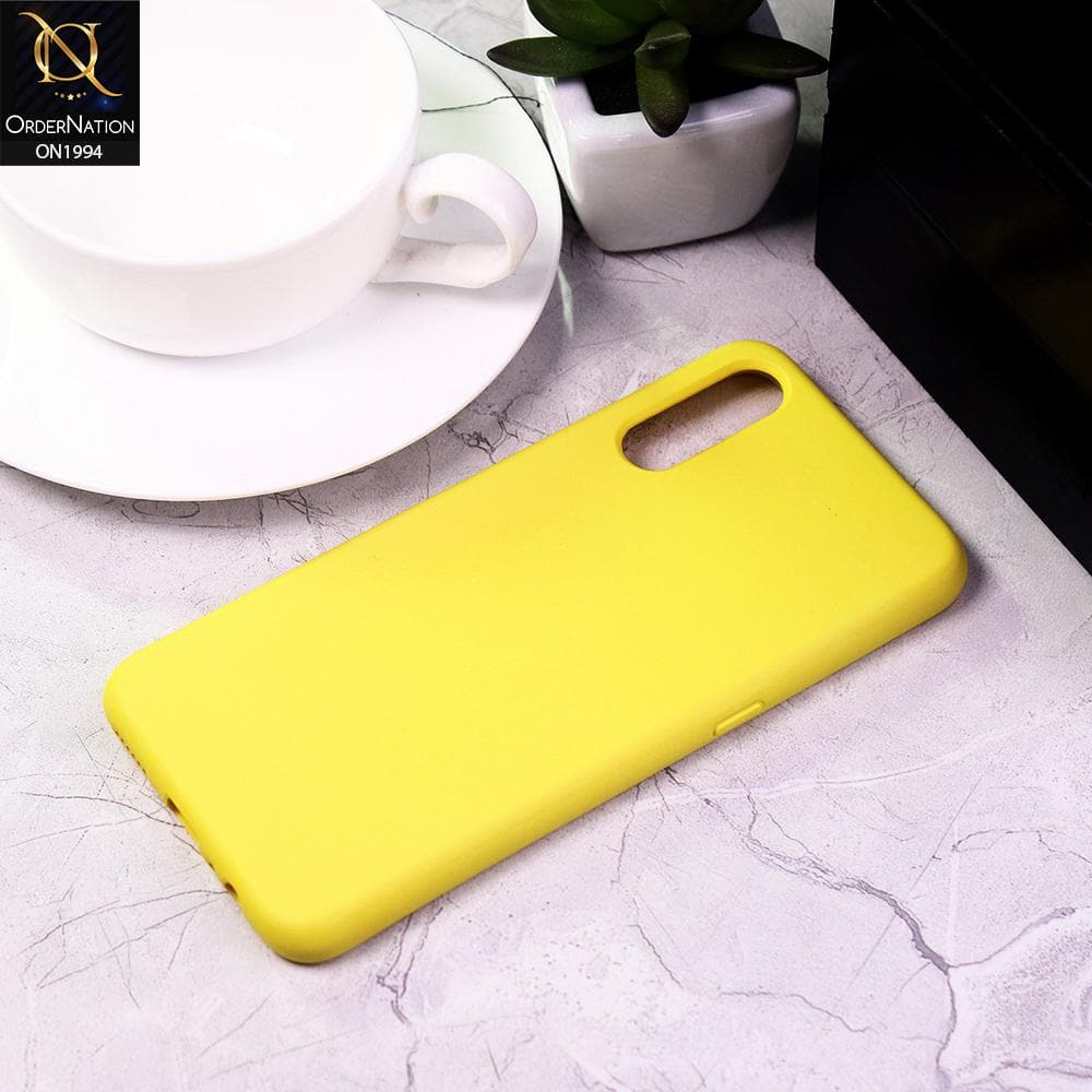 Vivo S1 Cover - Yellow - Matte Shockproof Sillica Gel Soft Case