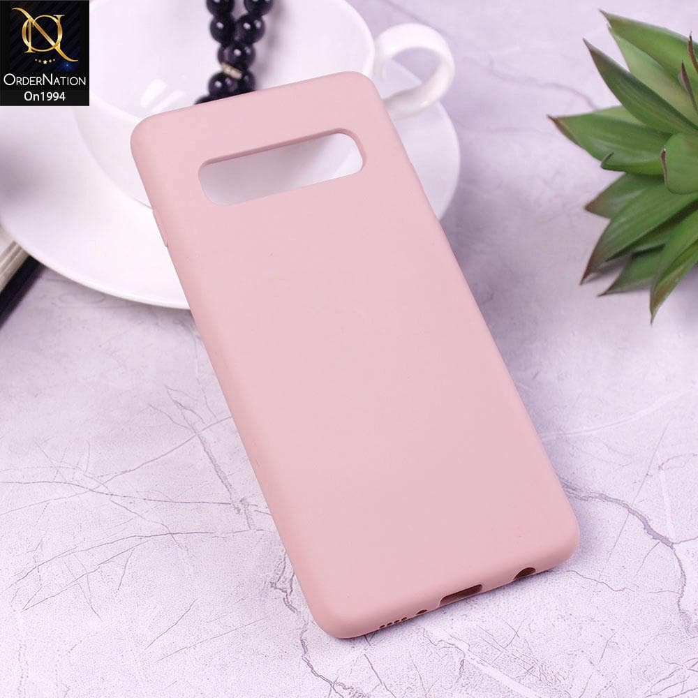 Samsung Galaxy S10 - Pink - Matte Shockproof Sillica Gel Soft Case