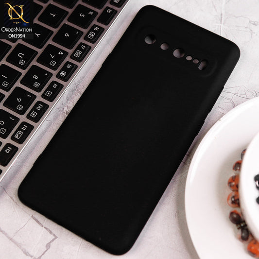 Samsung Galaxy S10 5G Cover - Black - Matte Shockproof Sillica Gel Soft Case