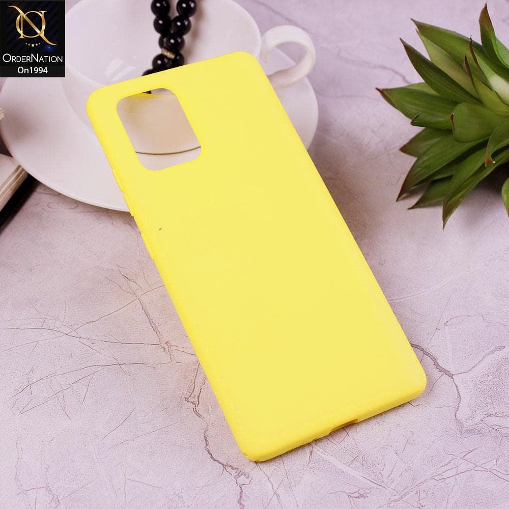 Samsung Galaxy S10 Lite - Yellow - Matte Shockproof Sillica Gel Soft Case