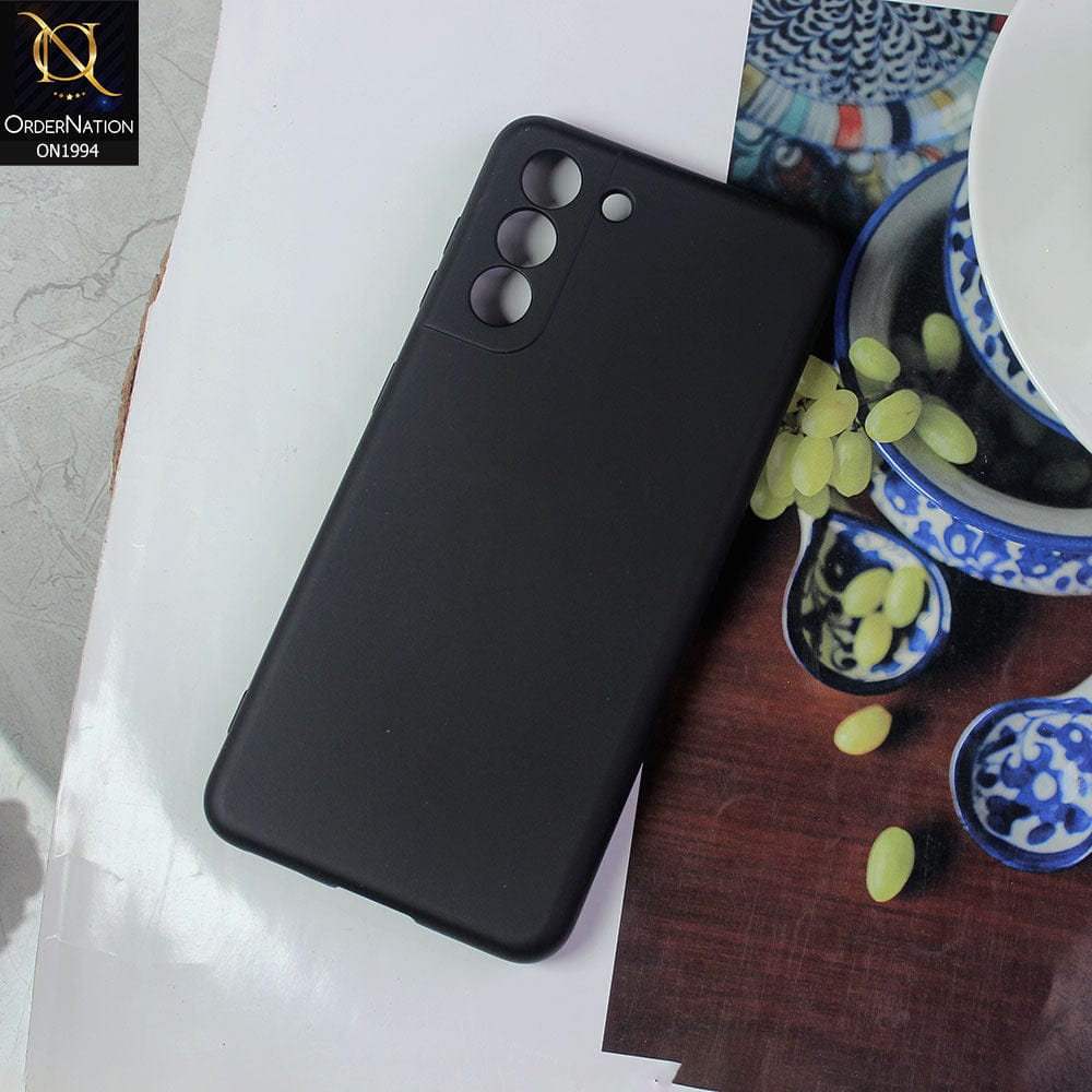 Samsung Galaxy S21 5G Cover - Black - Matte Shockproof Sillica Gel Soft Case