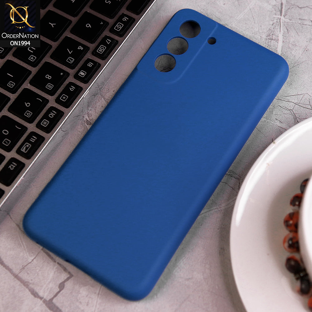 Samsung Galaxy S21 5G Cover - Light Blue - Matte Shockproof Sillica Gel Soft Case
