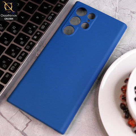 Samsung Galaxy S22 Ultra 5G Cover - Light Blue - Matte Shockproof Sillica Gel Soft Case
