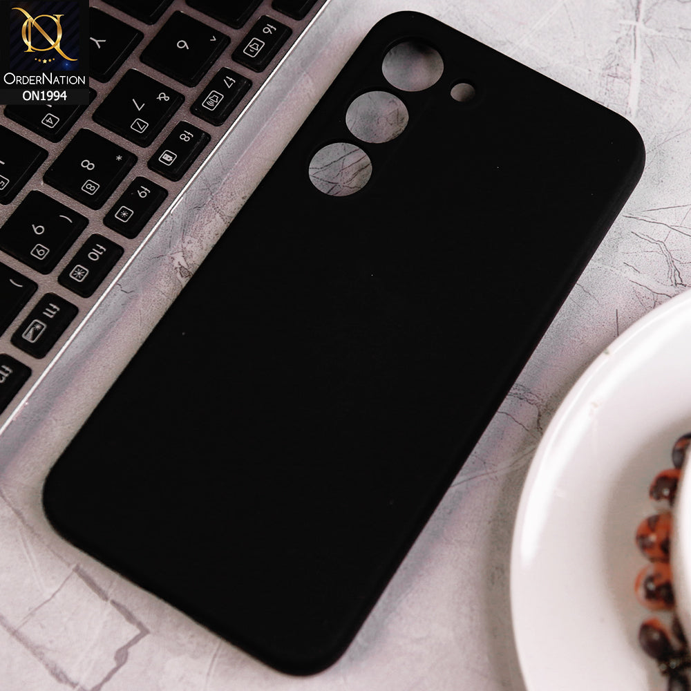 Samsung Galaxy S23 5G Cover - Black - Matte Shockproof Sillica Gel Soft Case