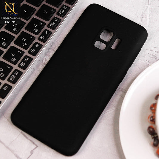 Samsung Galaxy S9 Cover - Black - Matte Shockproof Sillica Gel Soft Case