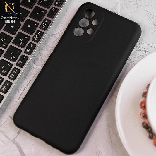 Samsung Galaxy A13 Cover - Black - Matte Shockproof Sillica Gel Soft Case
