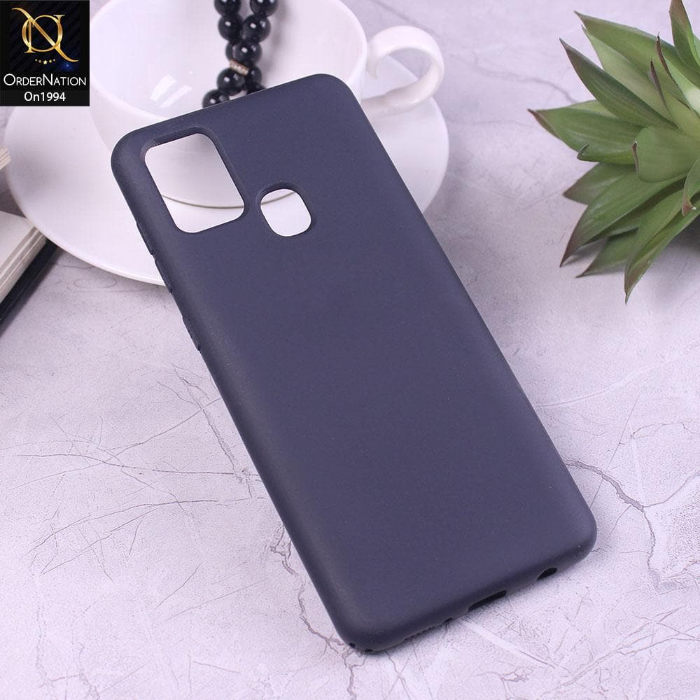 Samsung Galaxy A21s - Dark Blue - Matte Shockproof Sillica Gel Soft Case