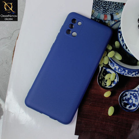 Samsung Galaxy A31 Cover - Blue - Matte Shockproof Sillica Gel Soft Case