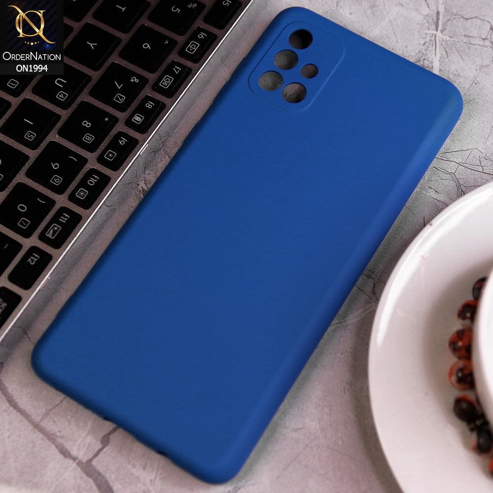 Samsung Galaxy A71 Cover - Light Blue - Matte Shockproof Sillica Gel Soft Case