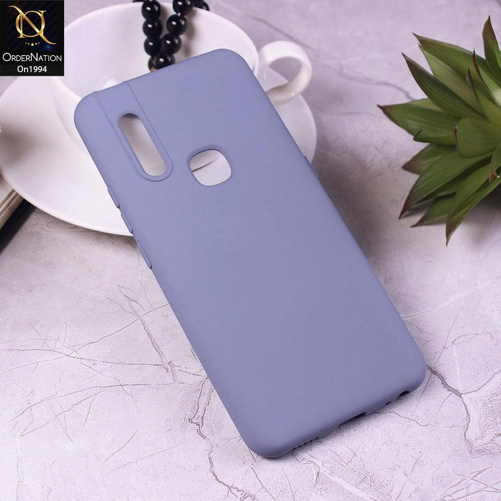 Vivo V15 - Light Gray - Matte Shockproof Sillica Gel Soft Case