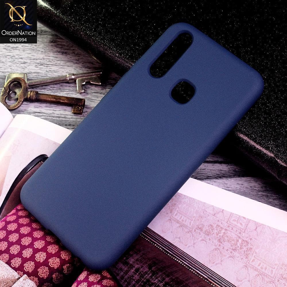 Vivo Y11 Cover - Blue - Matte Shockproof Sillica Gel Soft Case