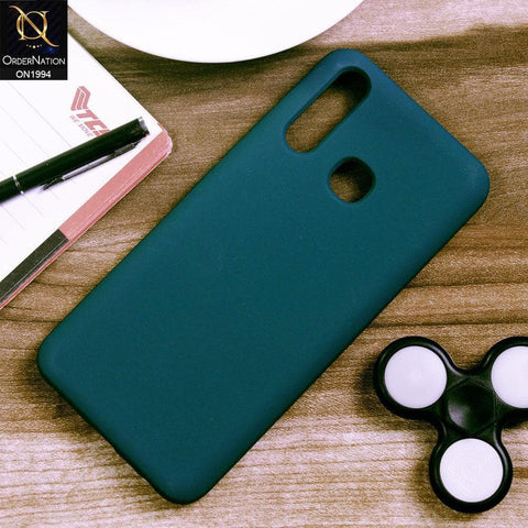 Vivo Y19 Cover - Dark Green - Matte Shockproof Sillica Gel Soft Case