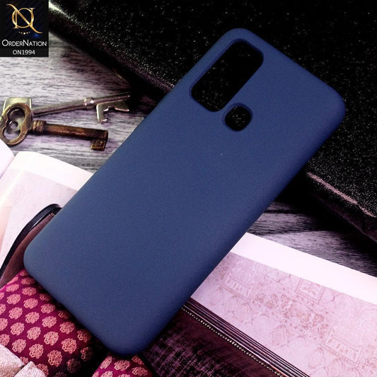 Vivo Y50 Cover - Blue - Matte Shockproof Sillica Gel Soft Case