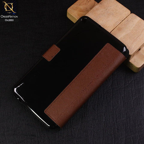 Brown - Classic Leather Flip Book Case For Huawei MediaPad T1 7.0 Plus (2016)