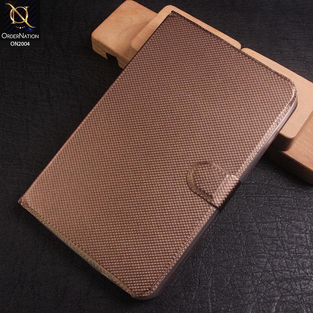 Stylus Pu Leather Lining Texture Case For Huawei MediaPad 7 Youth2 / S7-721U (2014) - Brown