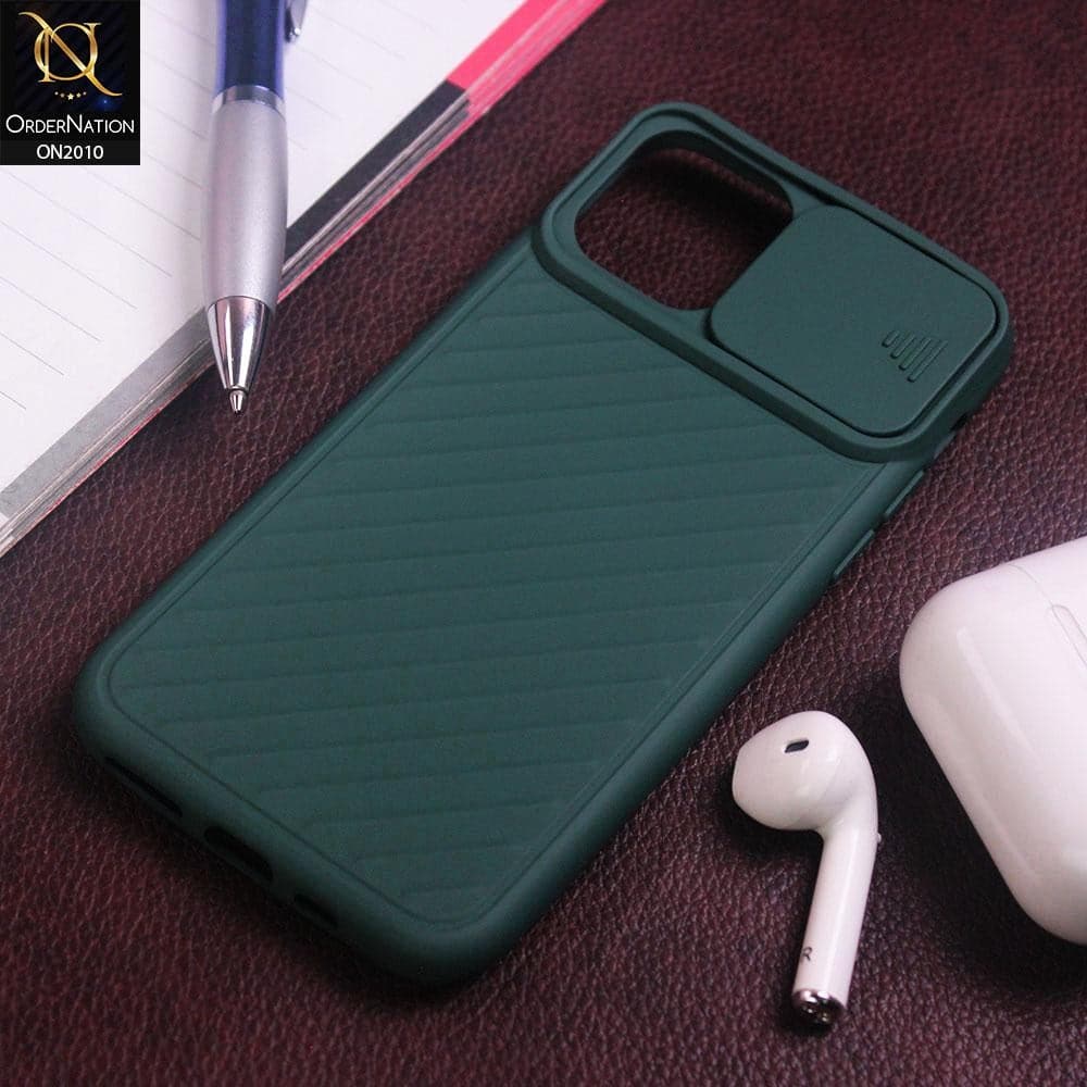 Anti-drop Lens Protection Slide Camera Protective Back Case iPhone 11 Pro - Green