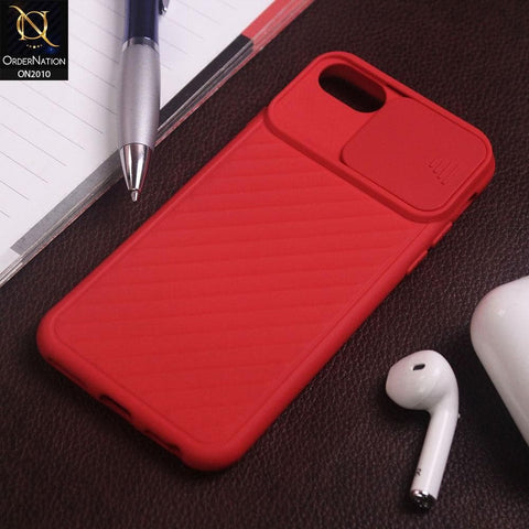 Anti-drop Lens Protection Slide Camera Protective Back Case iPhone 6S / 6 - Red