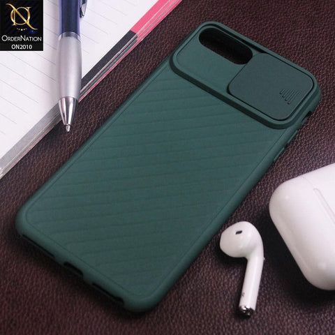 Anti-drop Lens Protection Slide Camera Protective Back Case iPhone 8 Plus / 7 Plus - Green