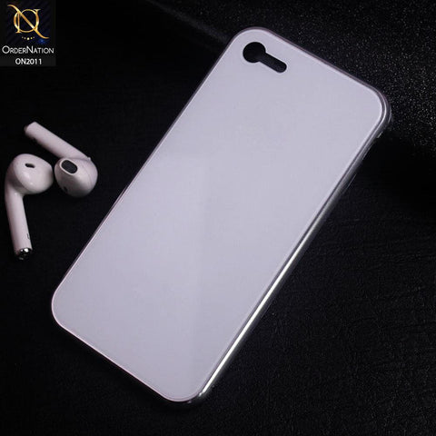 iPhone SE 2020 Cover - White - Glossy Candy Shell Shockproof Metal Magnetic Bumper Case