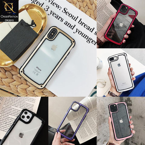 Shockproof Hybrid Pc With Acrylic Back Shell Case For iPhone 11 Pro - White