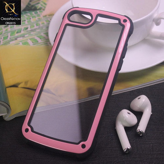 Shockproof Hybrid Pc With Acrylic Back Shell Case For iPhone 8 / 7 - Pink