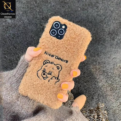 iPhone 11 Pro - Brown - Cute Cartoon Warm Furry Case
