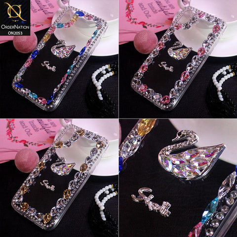 Cute Rhinestone Crystal Daimond Swan Case For iPhone XS / X - Multi