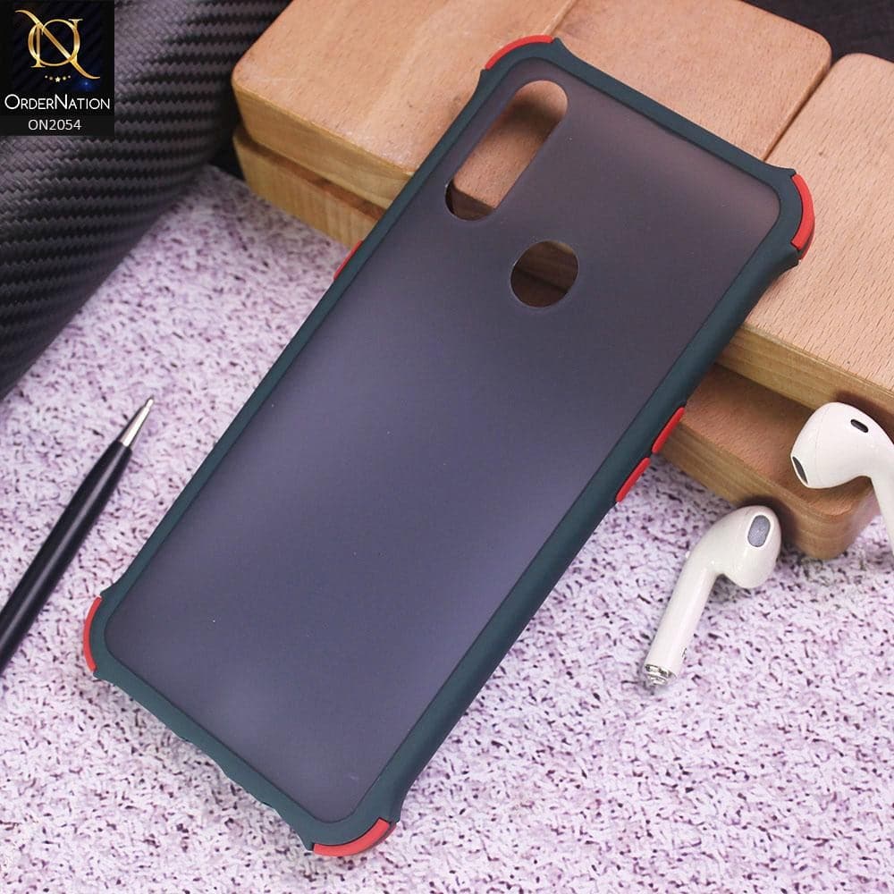 Oppo A31 Cover - Dark Green - Translucent Matte Shockproof Case