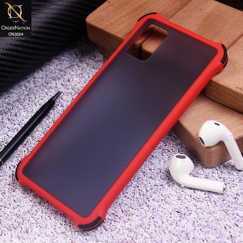 Samsung Galaxy A71 Cover - Red - Translucent Matte Shockproof Case