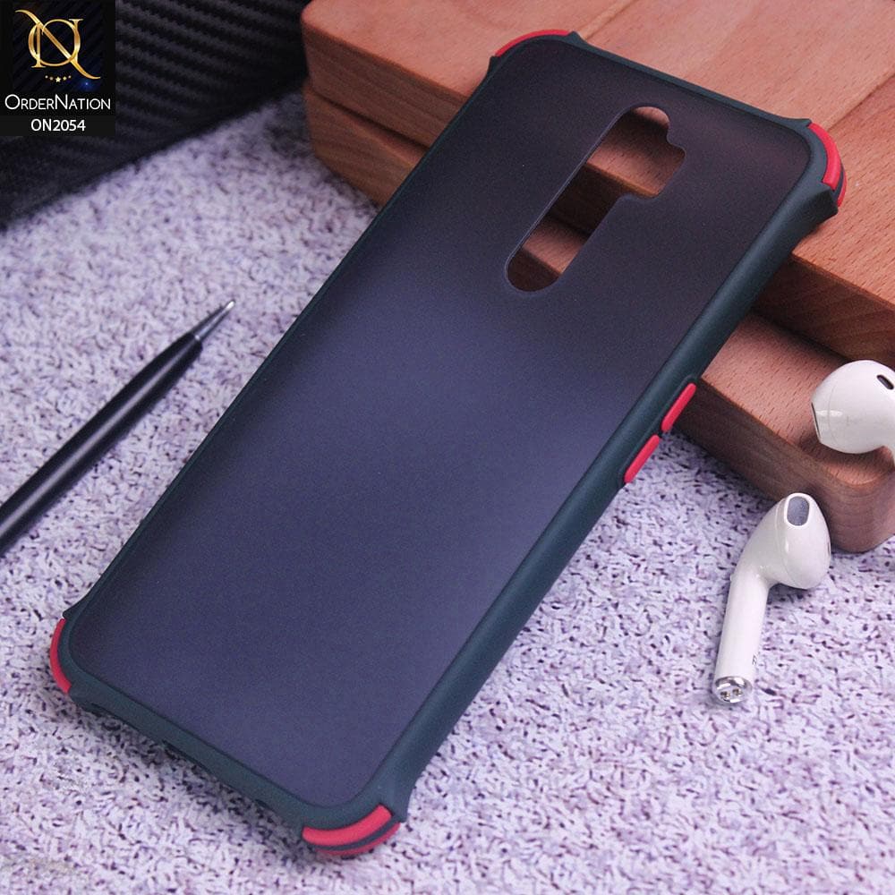 Oppo A5 2020 Cover - Dark Green - Translucent Matte Shockproof Case