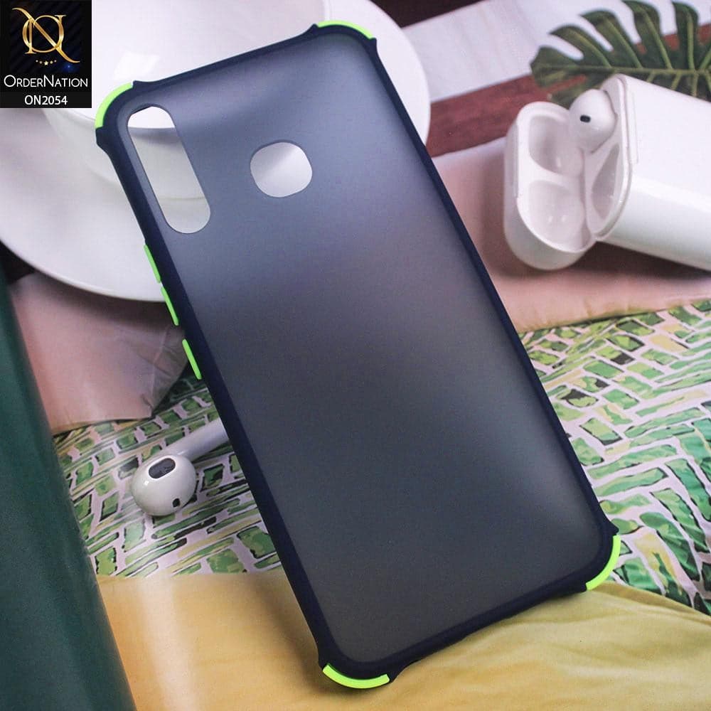 Tecno Spark 4 Cover - Blue - Translucent Matte Shockproof Case