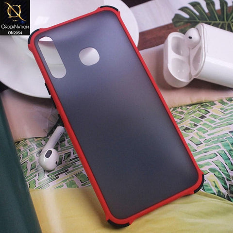 Tecno Spark 4 Cover - Red - Translucent Matte Shockproof Case