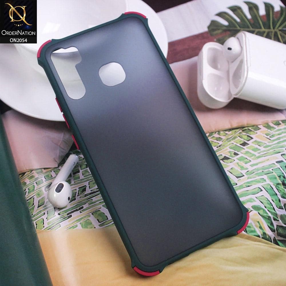 Infinix S5 Cover - Dark Green - Translucent Matte Shockproof Case