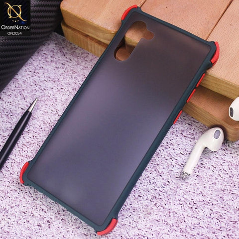 Samsung Galaxy Note 10 Cover - Dark Green - Translucent Matte Shockproof Case