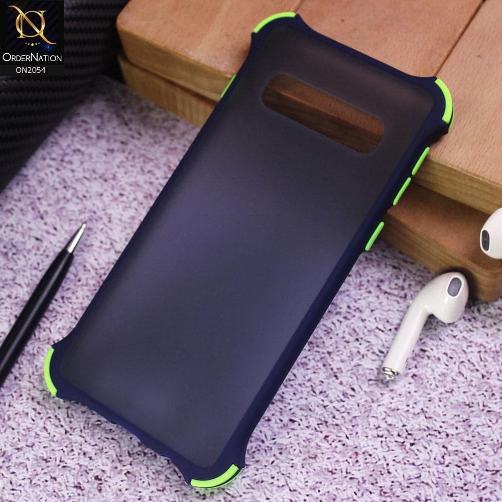 Samsung Galaxy S10 Cover - Blue - Translucent Matte Shockproof Case