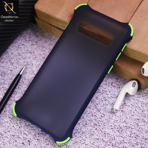 Samsung Galaxy S10 Cover - Blue - Translucent Matte Shockproof Case