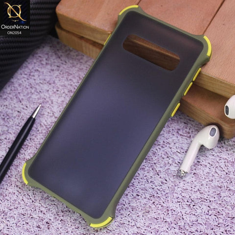 Samsung Galaxy S10 Cover - Light Green - Translucent Matte Shockproof Case