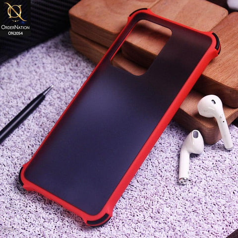 Samsung Galaxy S20 Ultra Cover - Red - Translucent Matte Shockproof Case
