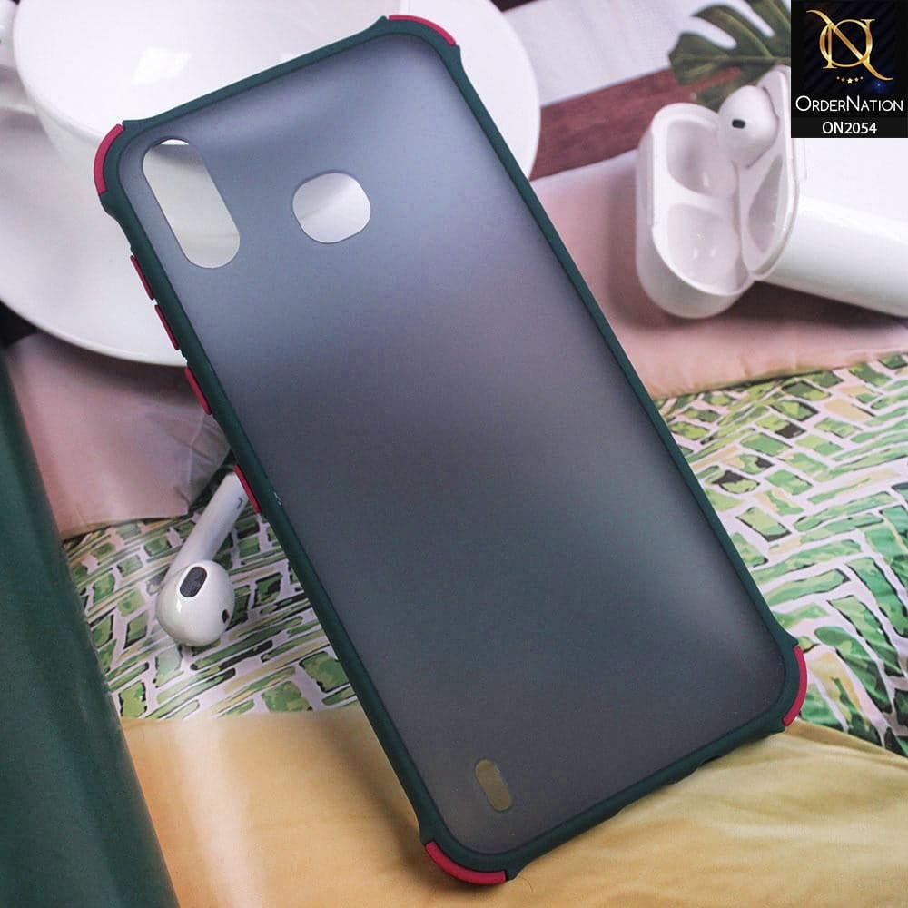 Infinix Smart 4 Cover - Dark Green - Translucent Matte Shockproof Case