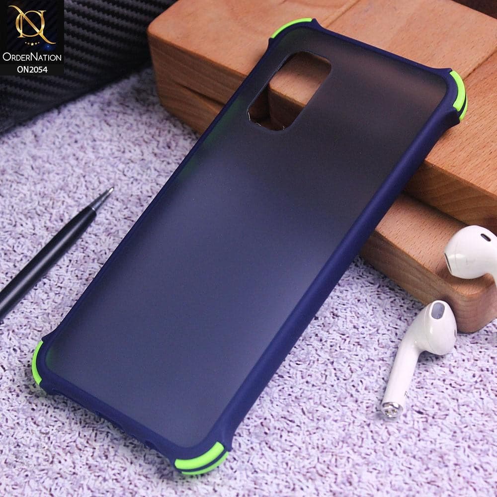 Vivo V17 Cover - Blue - Translucent Matte Shockproof Case