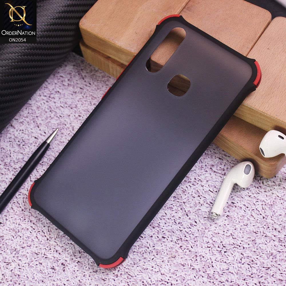 Vivo Y15 Cover - Black - Translucent Matte Shockproof Case