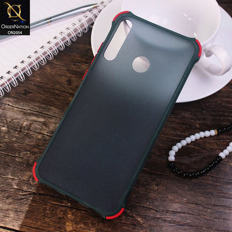 Huawei Y7P Cover - Dark Green - Translucent Matte Shockproof Case