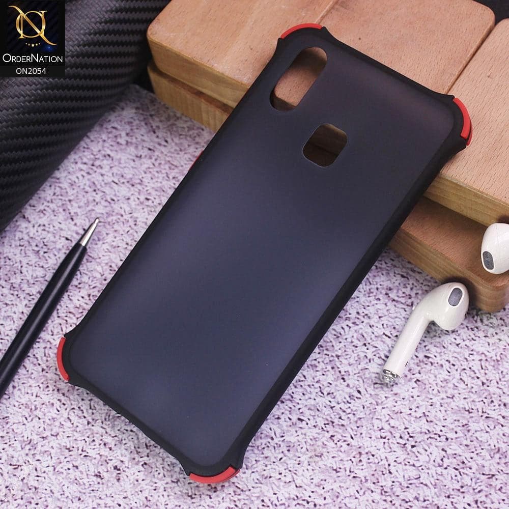 Vivo Y93 Cover - Black - Translucent Matte Shockproof Case