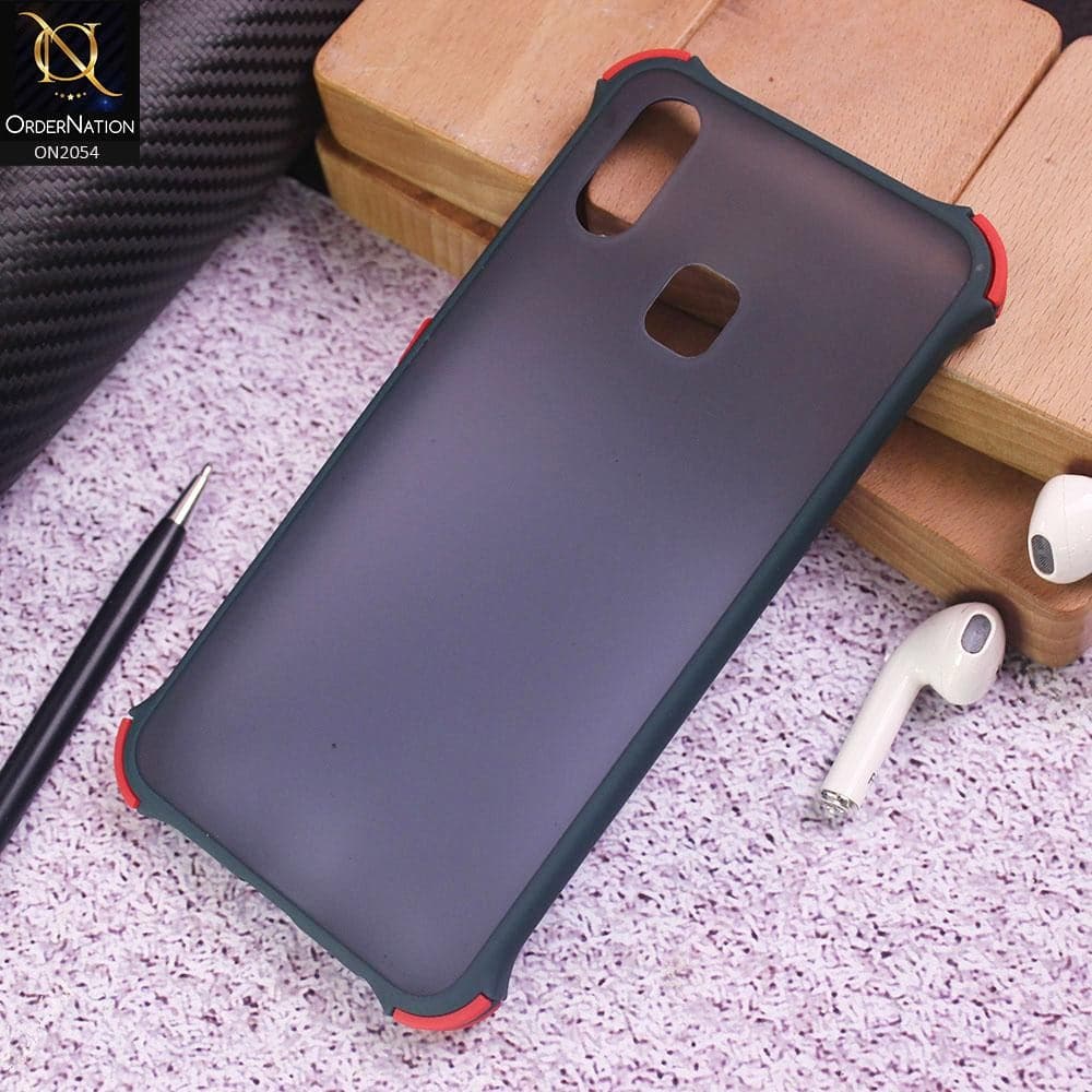 Vivo Y93 Cover - Dark Green - Translucent Matte Shockproof Case