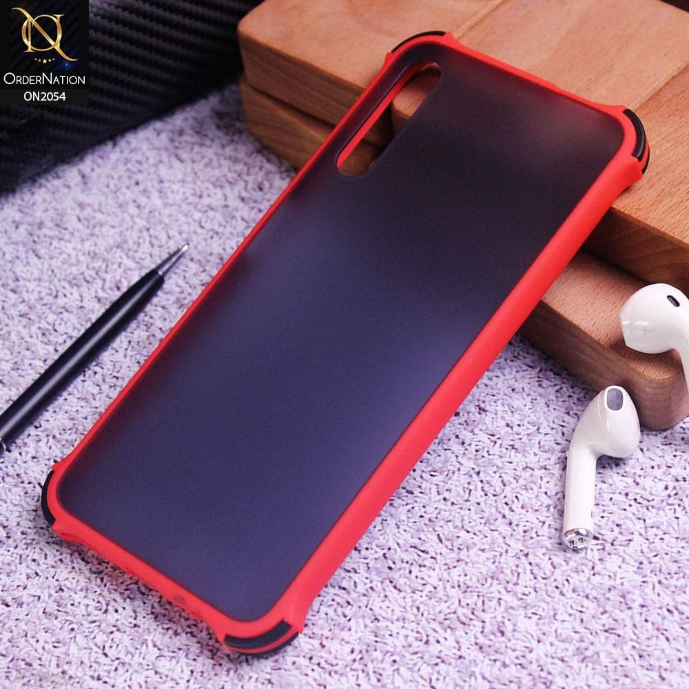 Huawei Y9s Cover - Red - Translucent Matte Shockproof Case