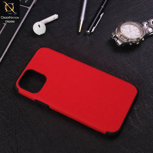iPhone 11 Pro Cover - Red - Soft Tpu Youthful Color Matt Protection Case