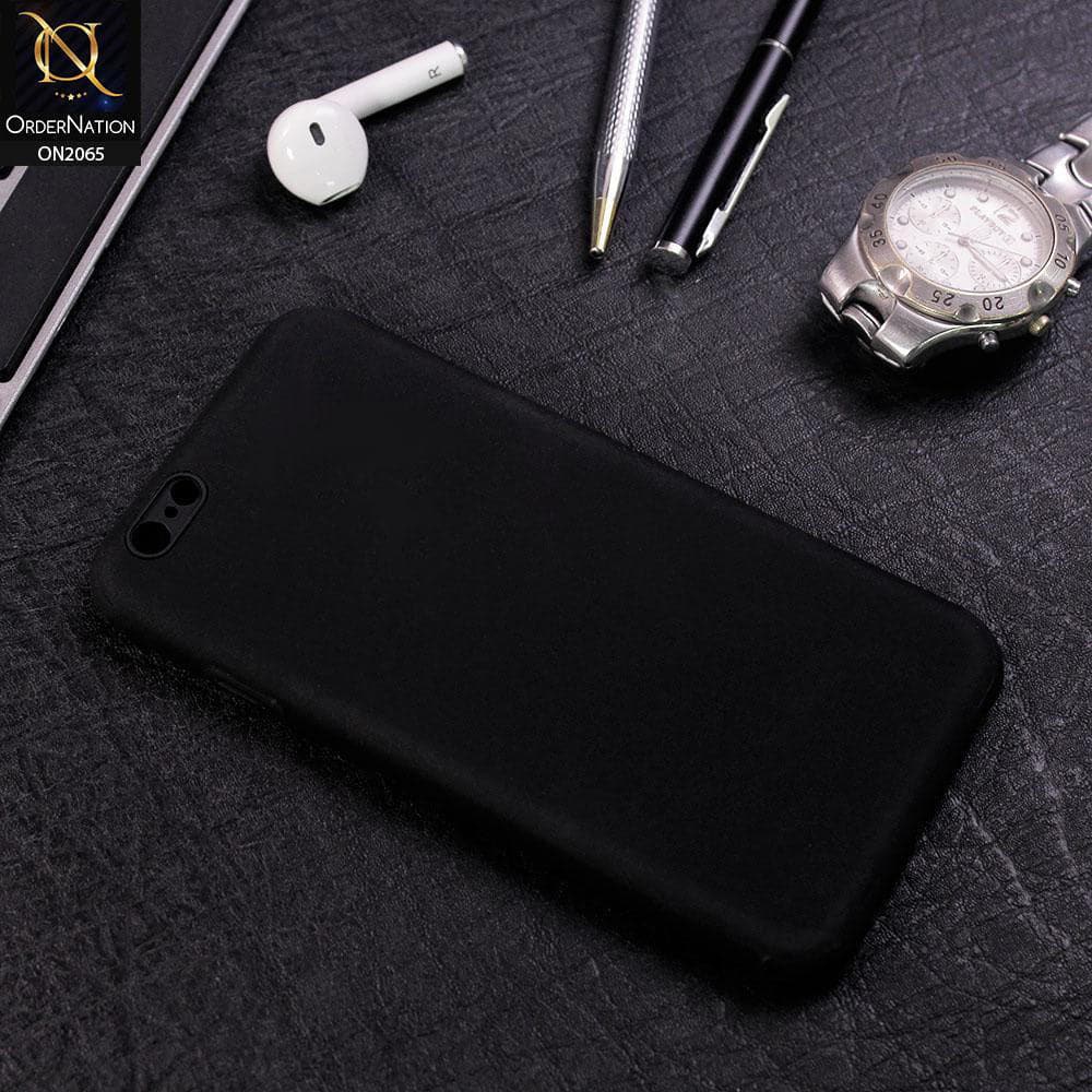 iPhone 6S / 6 Cover - Black - Soft Tpu Youthful Color Matt Protection Case