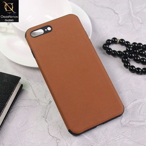 iPhone 8 Plus / 7 Plus Cover - Brown - Soft Tpu Youthful Color Matt Protection Case