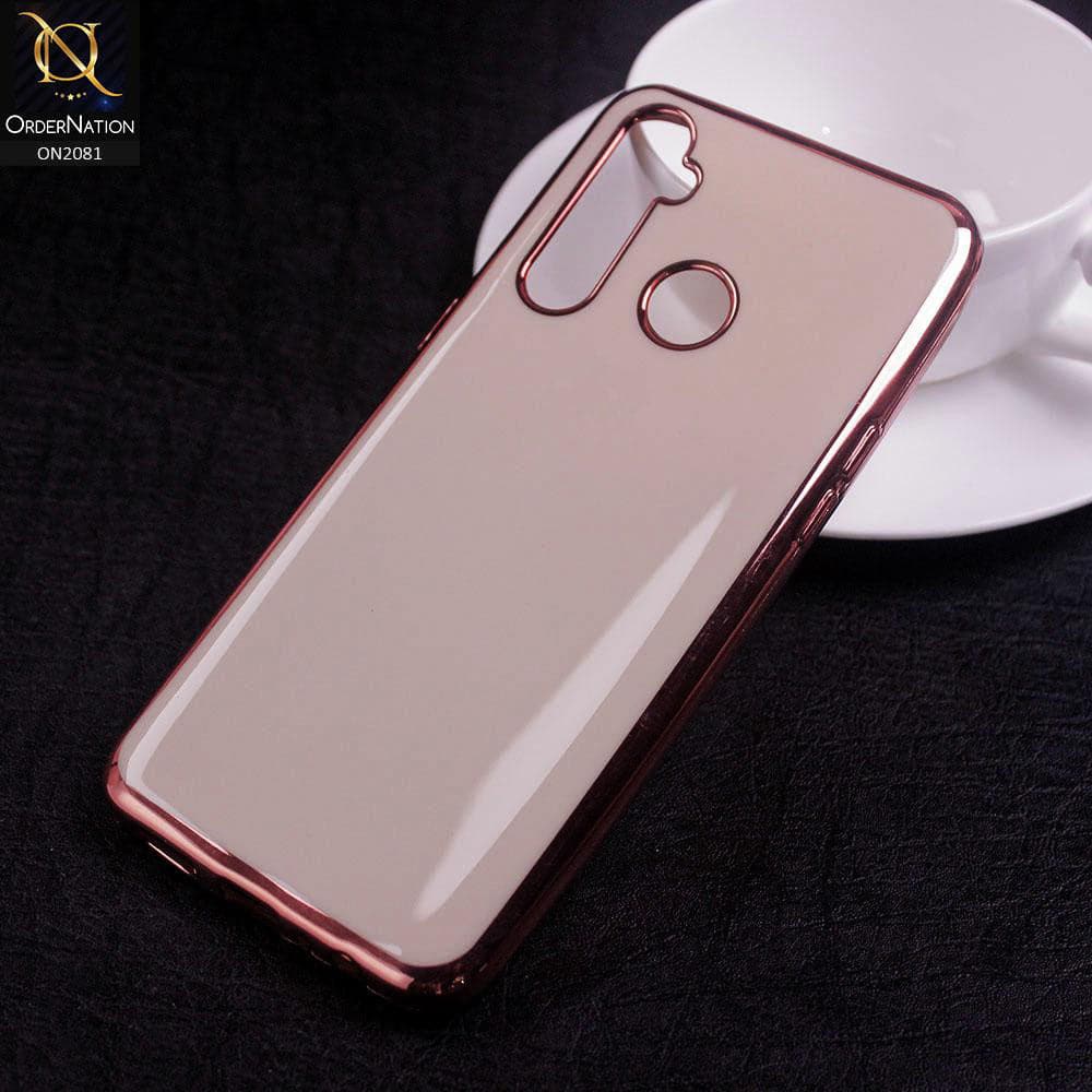 Realme 5 Pro Cover - Rose Gold - Electroplating Shiny Soft Tpu Case