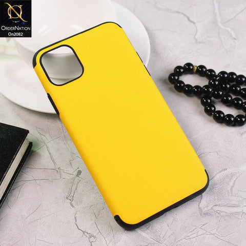 iPhone 11 Pro Max Cover - Yellow - New Arrival Leather Texture Feels Soft Tpu Case